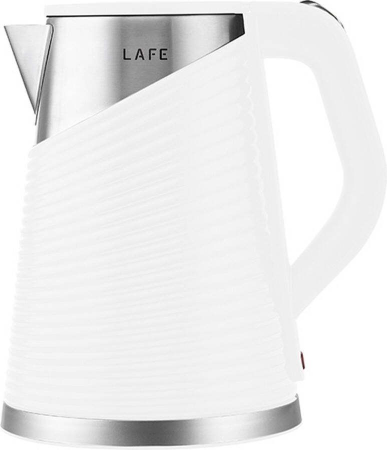 Lafe Dubbelwandige Elektrische waterkoker Cool Touch Elegant Wit 1 8L 1800W