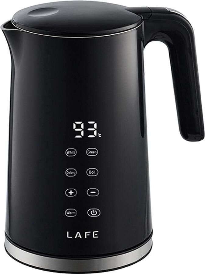 Lafe Digitale Dubbelwandige Thermo-gereguleerde Elektrische Waterkoker 1 7L Zwart– RVS – Temperatuurregeling – Keep Warm Functie – Veilig & Stil