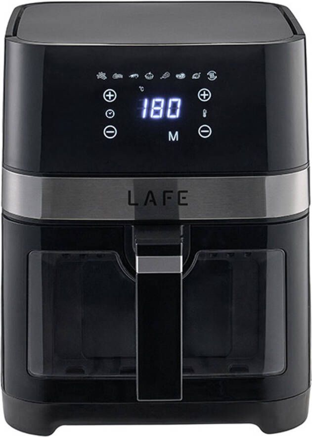 Lafe vetvrije friteuse Frituurpan 1500W 7 programma's LCD-display MasterFry Zwart