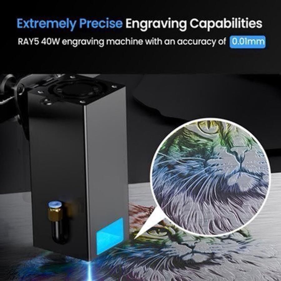 Lasergraveerder Snijmachine 40 W Touchscreen 0 10x0 15 mm Nauwkeurigheid WIFI Connectiviteit 15 kg Gewicht