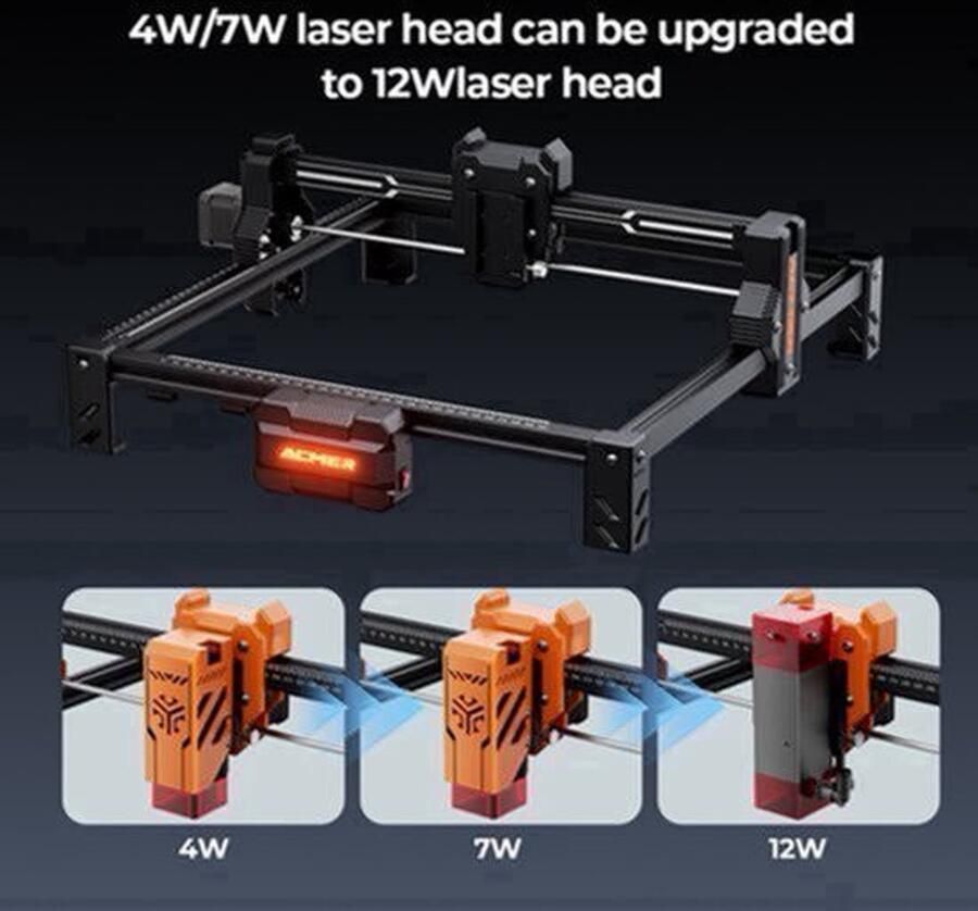 Lasergraveermachine Desktop 12W Laservermogen 300x300 mm Werkgebied USB Aansluiting Voor Hout En Metaal