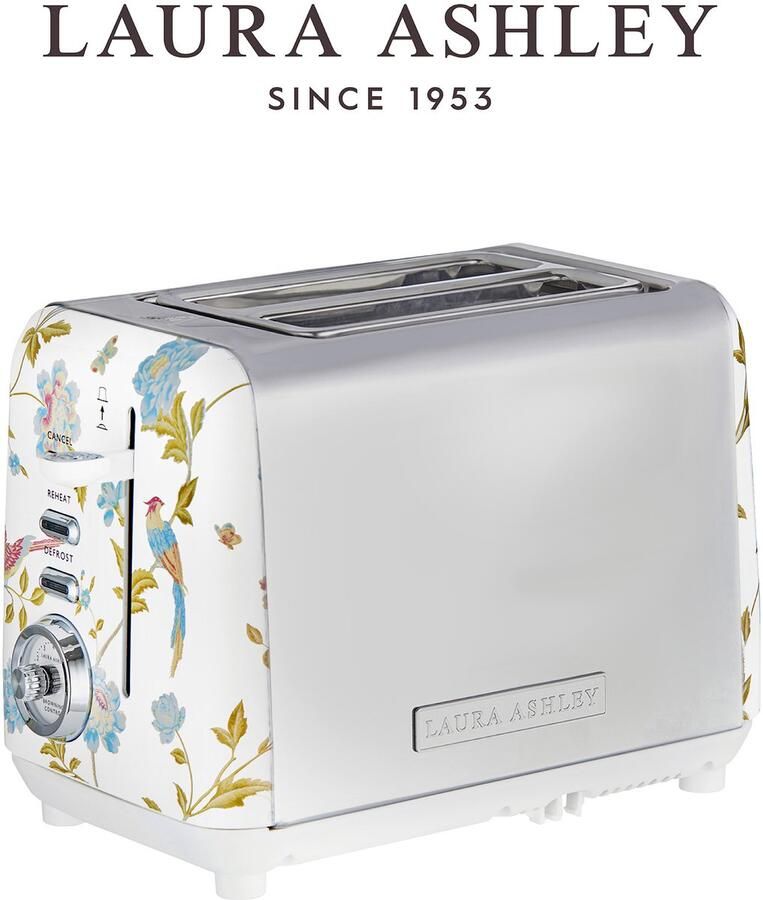 Laura Ashley Broodrooster – Broodrooster Met Tostiklemmen – Broodrooster Retro – Extra Brede Sleuven – Geschikt voor 2 Sneden – Uniek Design - Foto 2