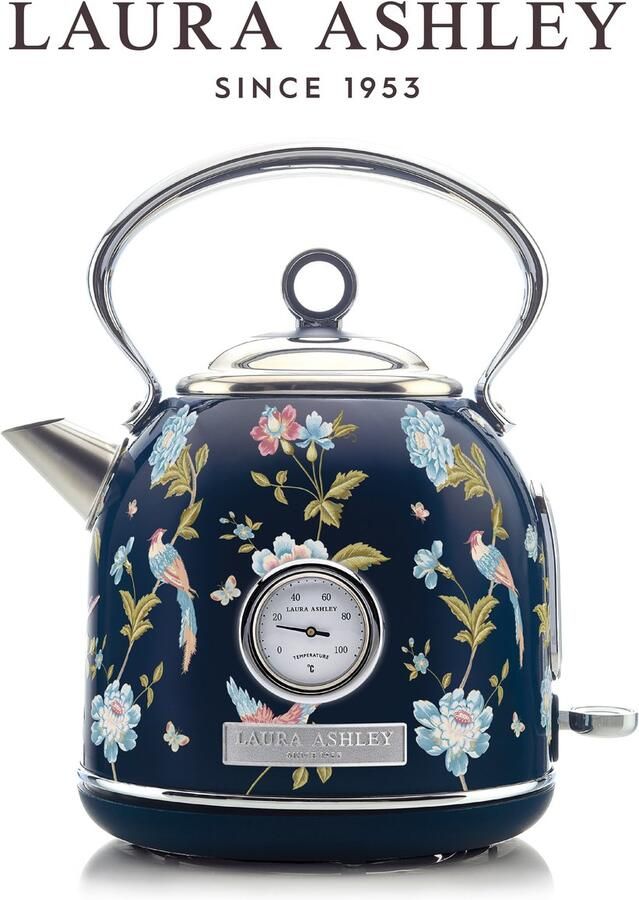 Laura Ashley Wasserkocher – 1 7 l 2200 W Leuchtanzeige Temperaturanzeige kabellos Trockengehschutz – Elveden Marine Design von VQ