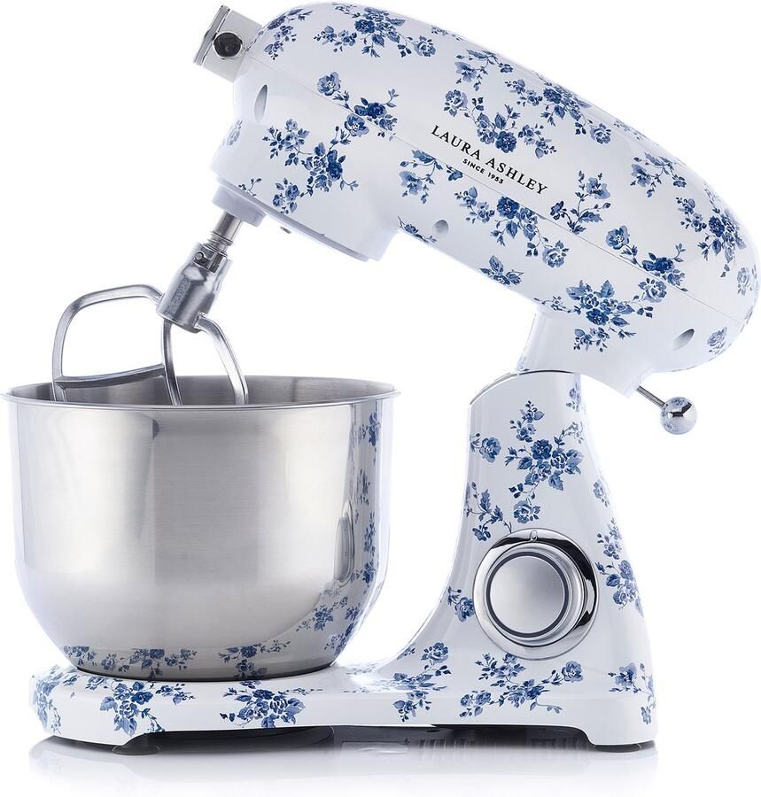 Laura Ashley Keukenmachine 1800W 6L RVS kom roerhaak deeghaak garde spatdeksel 10 snelheden China Roos ByVQ