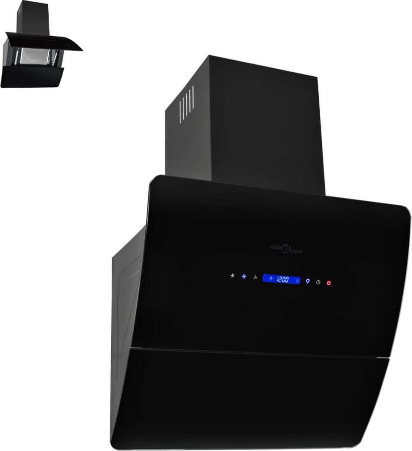 GranMaison Afzuigkap 60 cm -Onderbouw Afzuigkappen Met koolstoffilter Schuin Zwart