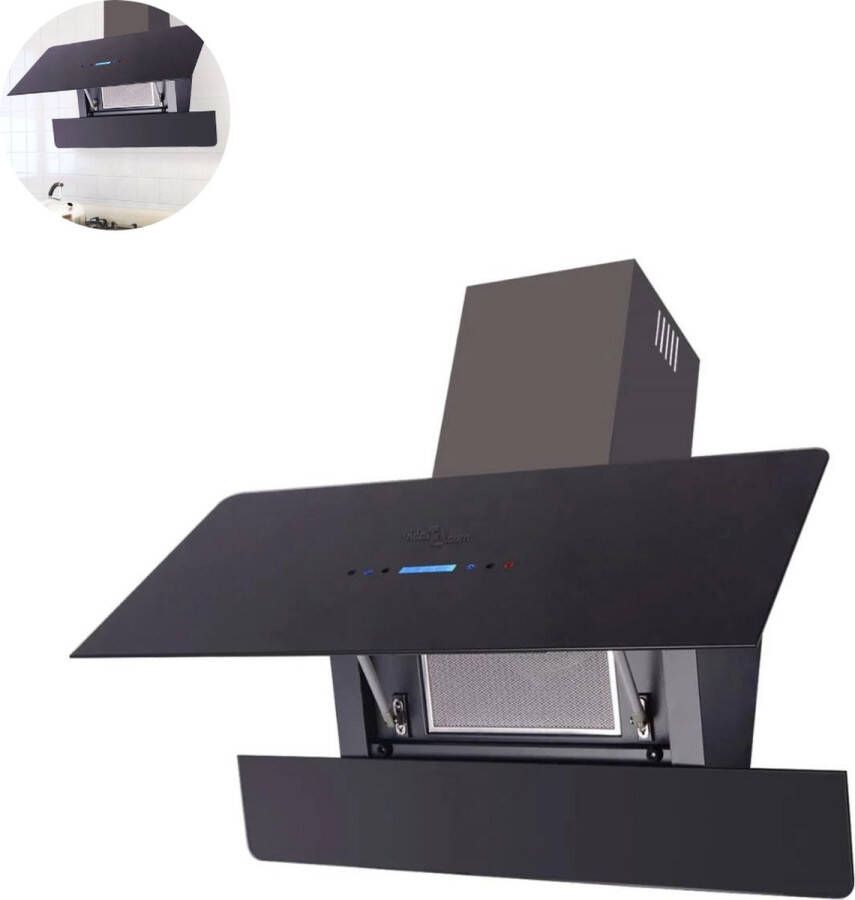 GranMaison Afzuigkap 90 cm -Onderbouw Afzuigkappen Met Aanraakscherm Schuin Zwart - Foto 2