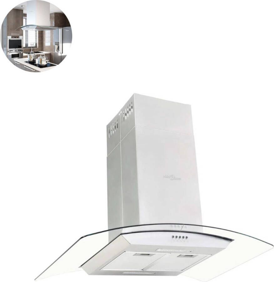 GranMaison Afzuigkap 90 cm -Onderbouw Afzuigkappen Met koolstoffilter Schuin Zilver - Foto 2