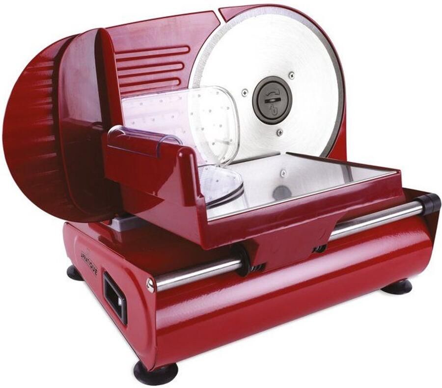 Le pratique Krachtige Elektrische (100W) Allessnijder voor Brood Vlees & Kaas Ø19 cm RVS-mes Perfecte Snijdikte van 0-15 mm Made in Italy