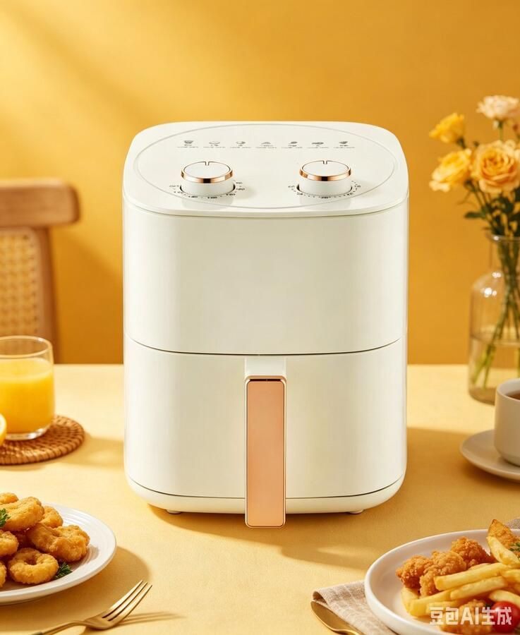 Learnlogic Luchtfrituur 6L Wit Zeven vooraf ingestelde menu s Instelbare timer & temperatuur Rvs antiaanbaklaag Eenvoudig schoonmaken zonder olieresten - Foto 2