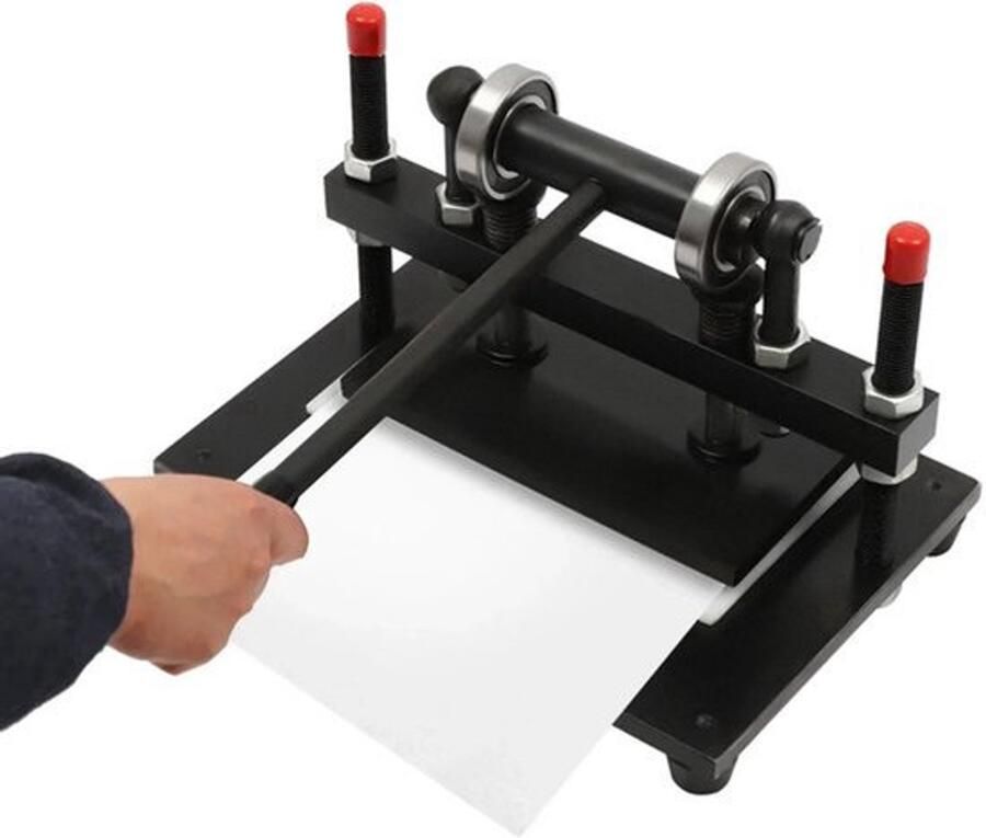 Lederen Snijmachine Handmatig Zwart 2 Ton Druk 38x31 cm Staal Voor Lederen En Kunststof