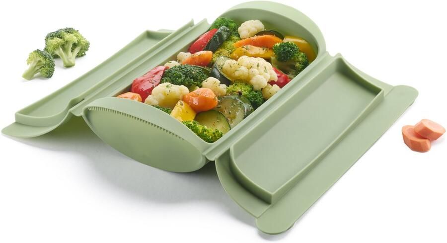 Lékué Stoomkoker geschikt voor 2 personen Green