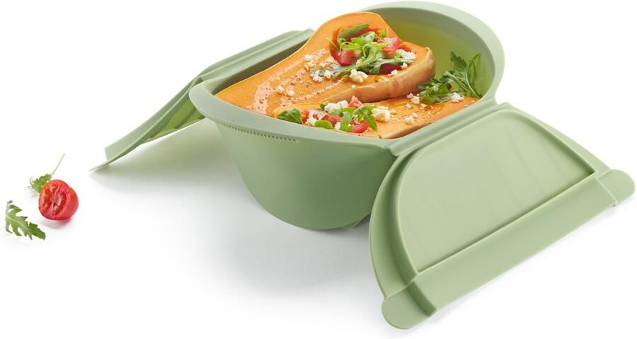 Lékué Stoomkoker met Plateau geschikt voor 2 personen Green