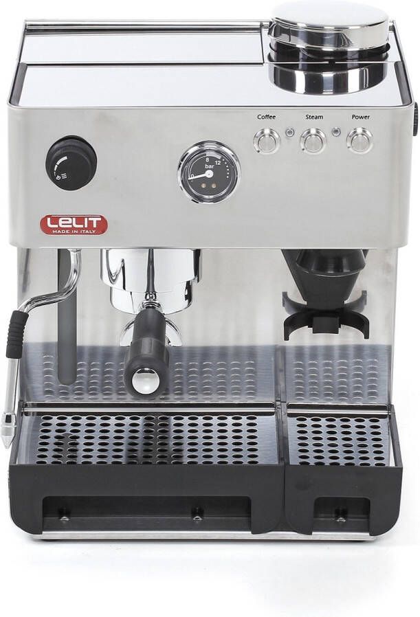 Lelit Anita RVS espressomachine met bonenmolen