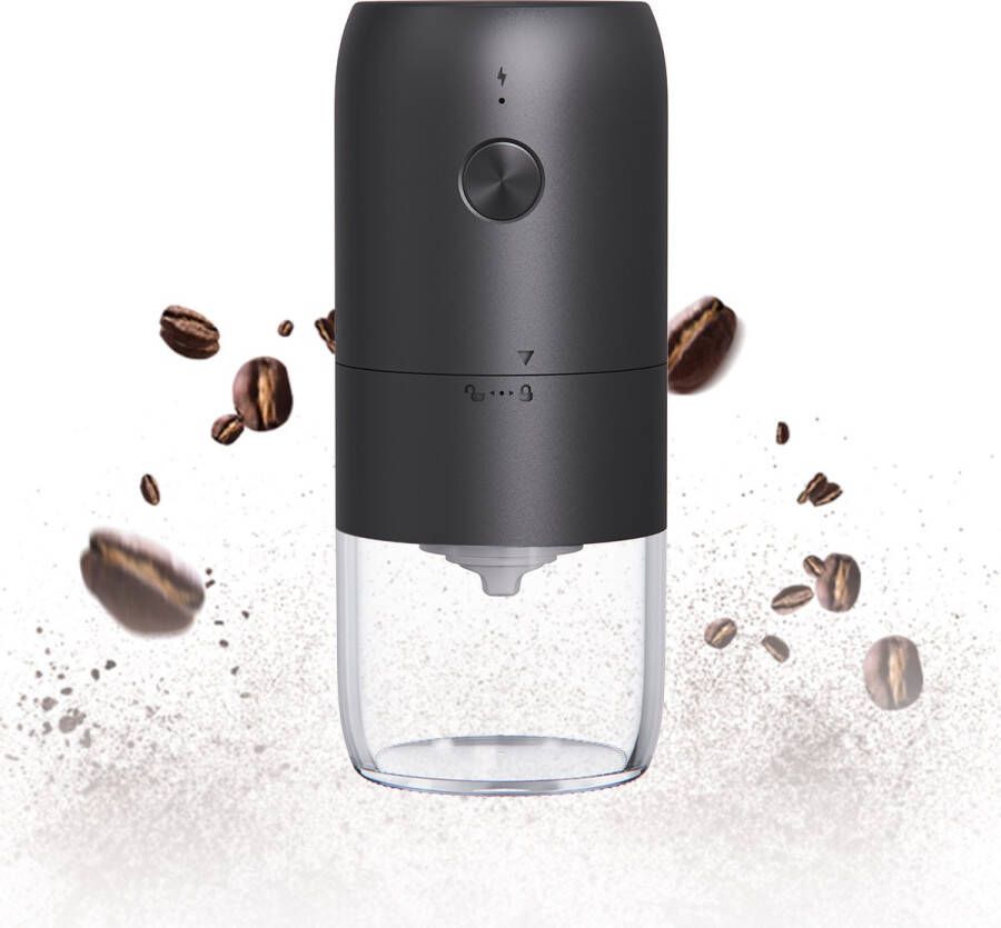 Elektrische koffiemolen-Coffee Grinder Electric- Verstelbare koffieboonmolen- Kruidmolen-één touch Coffee Mill-Epresso Grinder-Coffee Maker met molen met schone borstel-Zwart