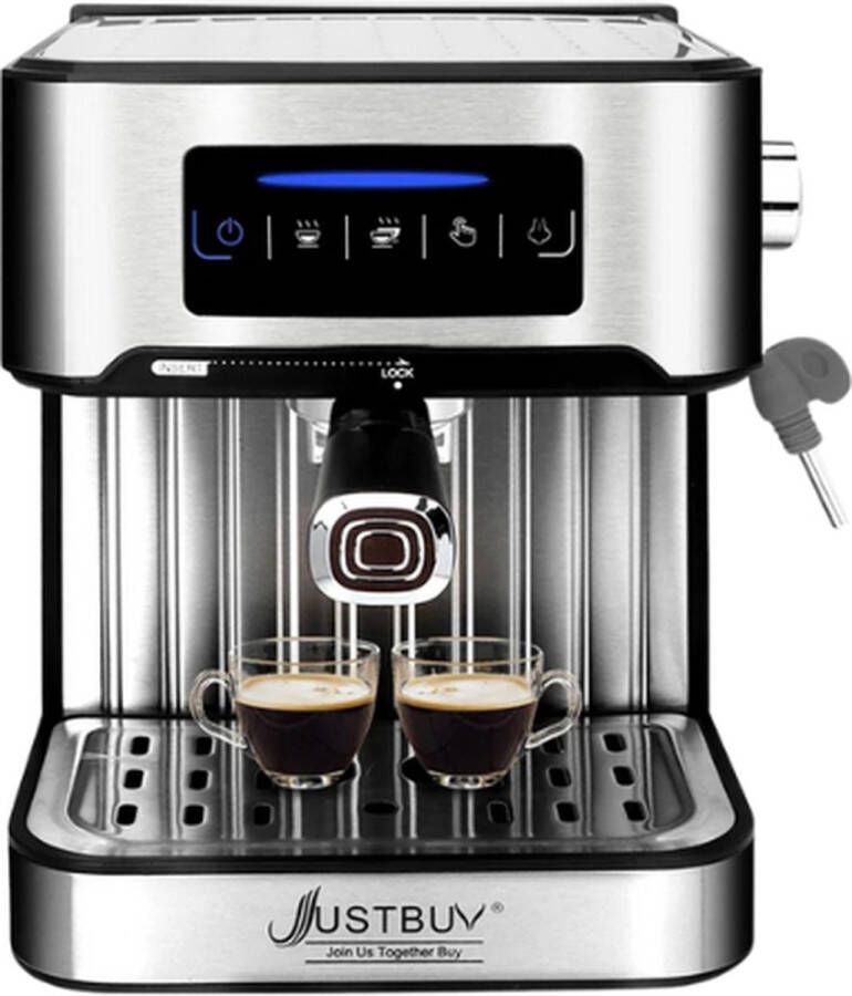 Leonova koffiezetapparaat koffiemachines espressomachine lcd scherm 27x23x29 cm met melkschuimer meerdere soorten koffie
