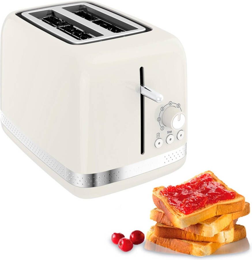 Lexium Store Lexium Broodrooster met tostiklemmen Broodroosters Toaster Berde sleuven Meedere standen en instelbare warmteniveaus