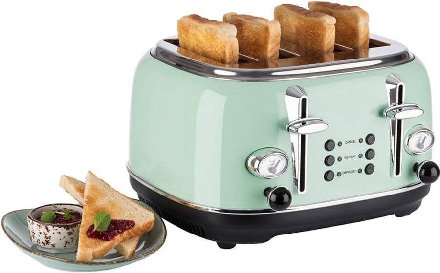 Lexium Broodrooster met tostiklemmen Broodroosters Toaster Berde sleuven Meedere standen en instelbare warmteniveaus - Foto 1