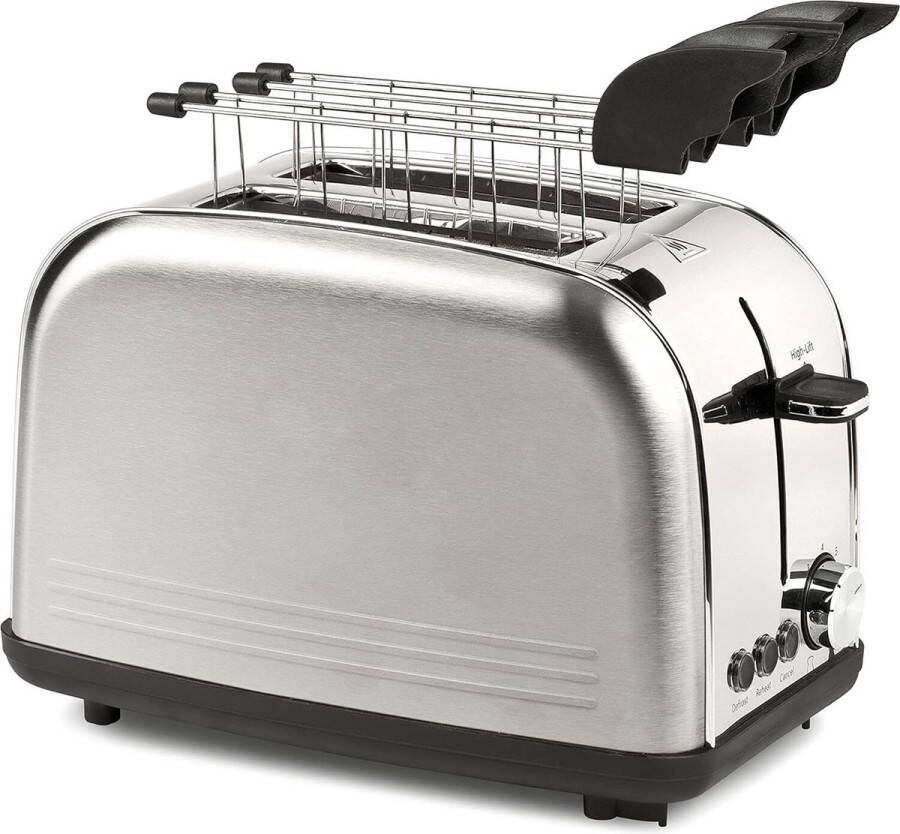 Lexium Store Lexium Broodrooster met tostiklemmen Broodroosters Toaster Berde sleuven Meedere standen en instelbare warmteniveaus - Foto 1