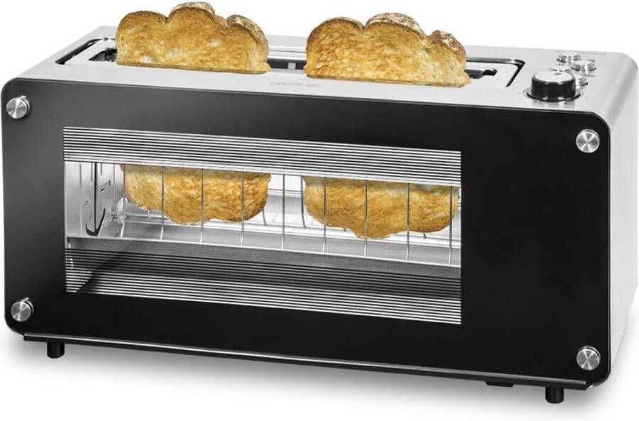 Lexium Store Lexium Broodrooster met tostiklemmen Broodroosters Toaster Berde sleuven Meedere standen en instelbare warmteniveaus