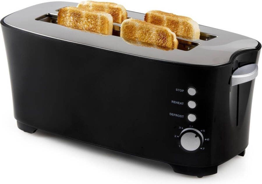 Lexium Store Lexium Broodrooster met tostiklemmen Broodroosters Toaster Berde sleuven Meedere standen en instelbare warmteniveaus