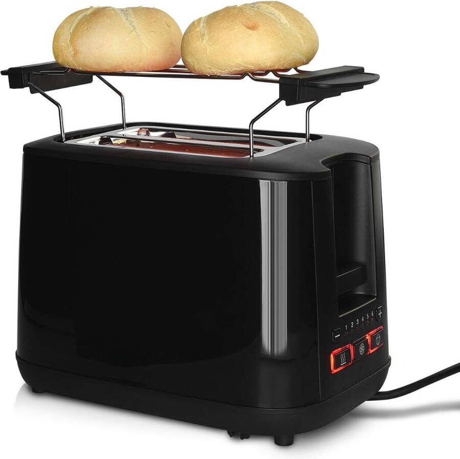 Lexium Store Lexium Broodrooster met tostiklemmen Broodroosters Toaster Berde sleuven Meedere standen en instelbare warmteniveaus