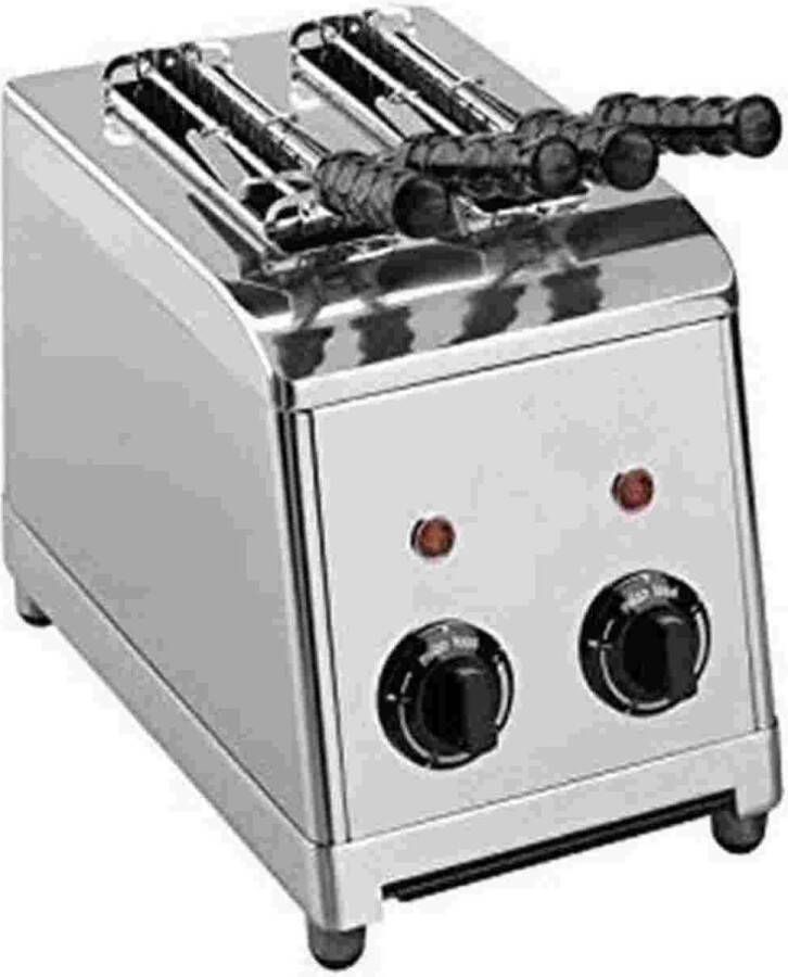 Lexium Store Lexium Broodrooster met tostiklemmen Broodroosters Toaster Berde sleuven Meedere standen en instelbare warmteniveaus