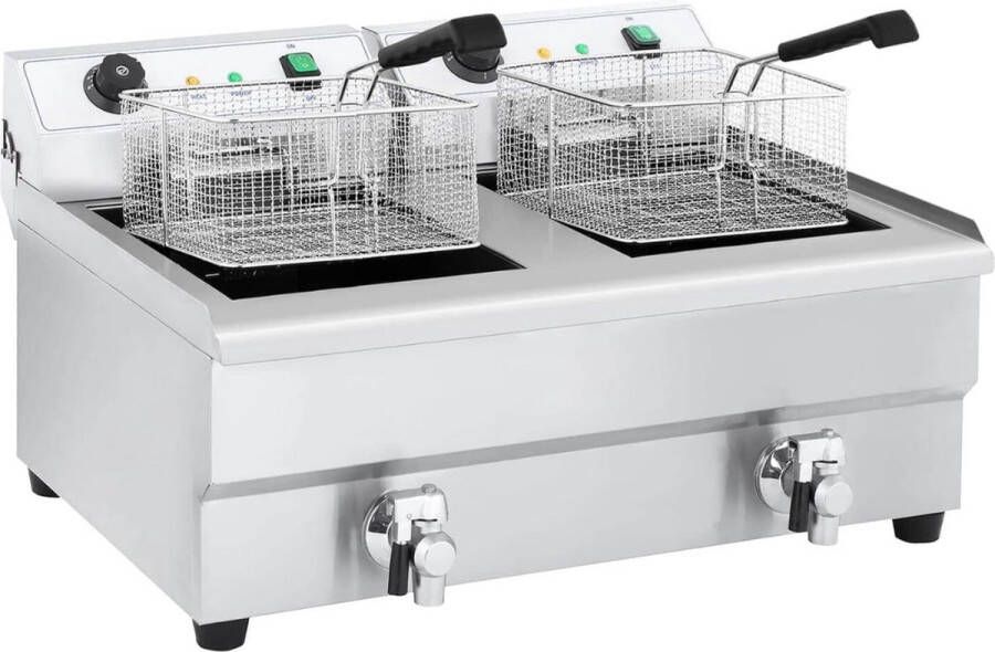 Lexium Store Lexium Dubbele frituurpan Dubbele friteuse Dubbele frietpan Grote frituurpan