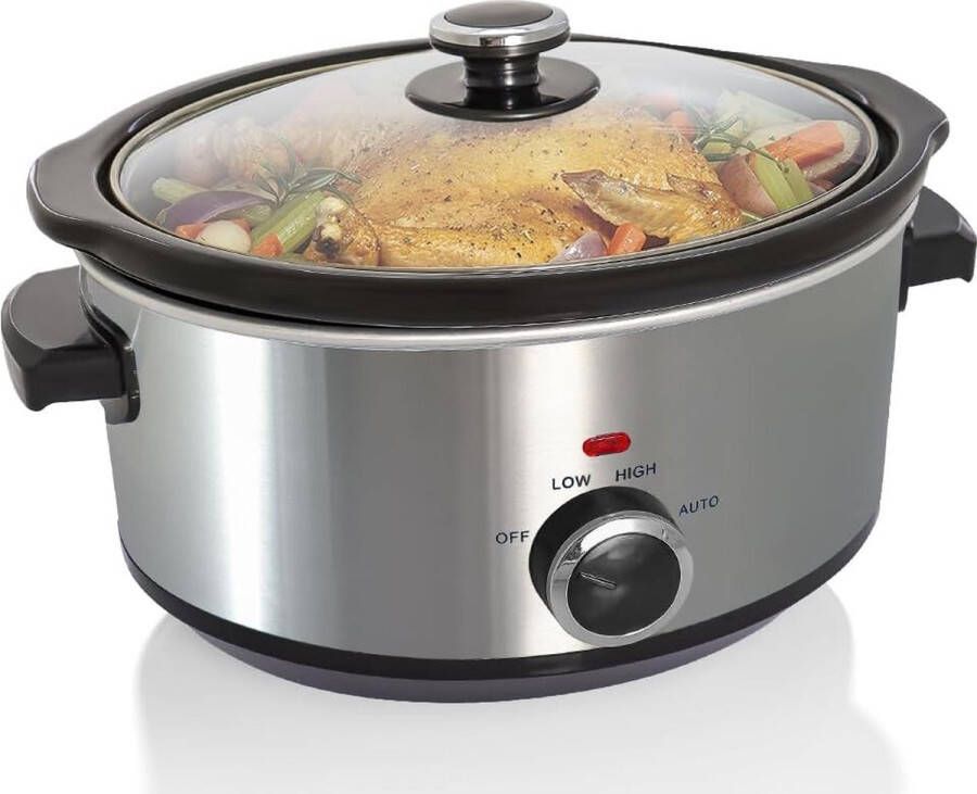 Lexium Store Lexium Slowcooker met Timer Timerfunctie Multicooker Slowcooker Elektrisch