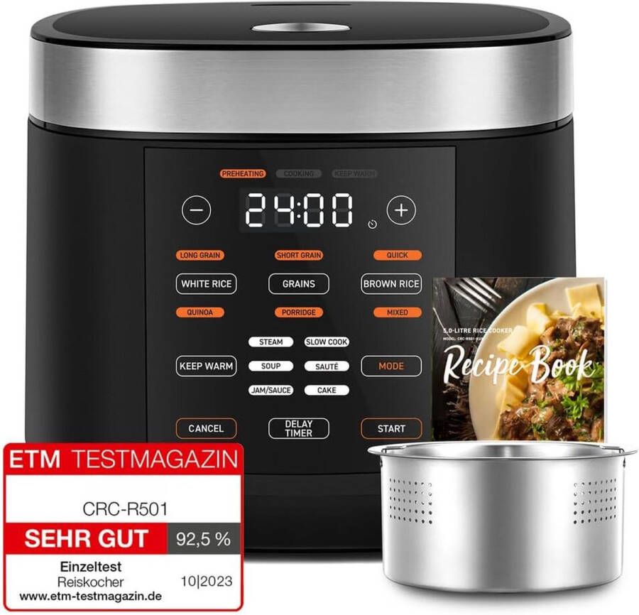 Lexium Store Lexium Slowcooker met Timer Timerfunctie Multicooker Slowcooker Elektrisch