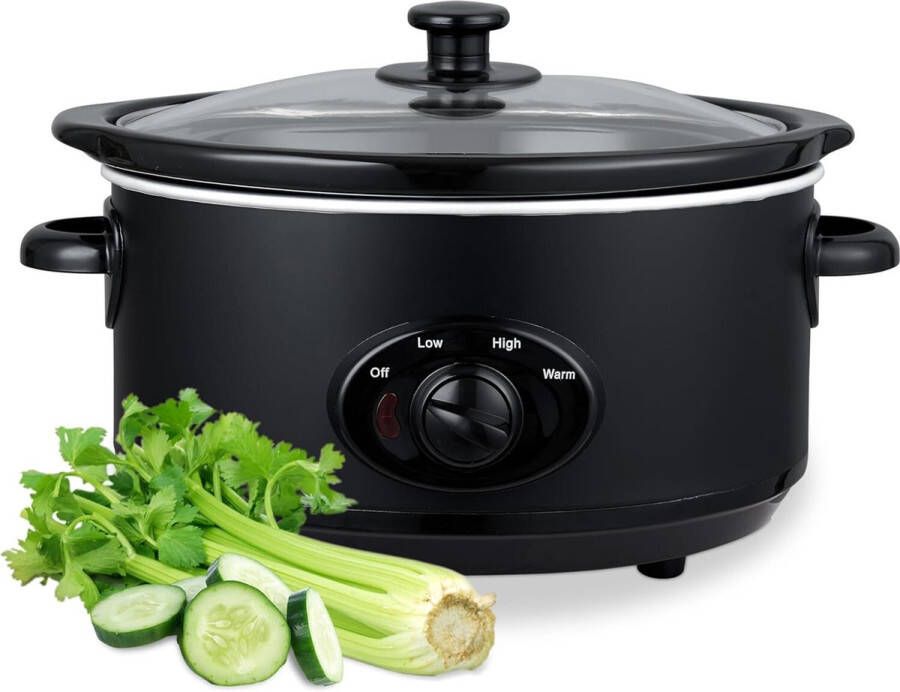 Lexium Store Lexium Slowcooker met Timer Timerfunctie Multicooker Slowcooker Elektrisch