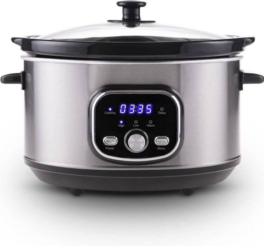 Lexium Store Lexium Slowcooker met Timer Timerfunctie Multicooker Slowcooker Elektrisch