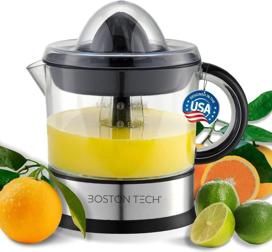 Lexium Store Citruspers elektrisch RVS 700 ml 40 W met 2 perskegels en bidirectionele rotatie Voor dagelijks gebruik
