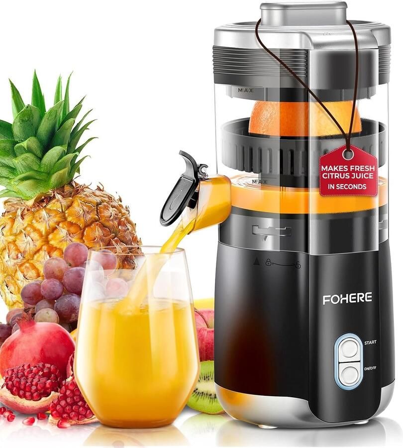 Lexium Store Citruspers elektrisch Wit 100 Watt Motor BPA-vrije Automatische Citrus Sapcentrifuge Voor Thuisgebruik