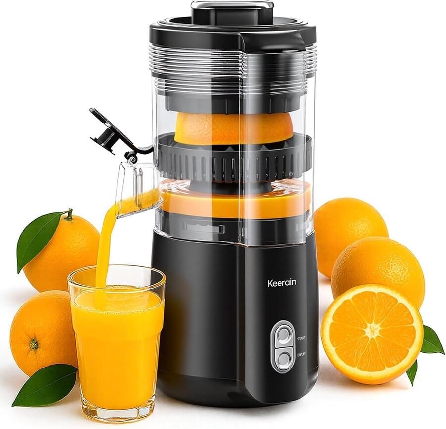 Lexium Store Citruspers elektrisch Wit 100W Volledig Automatisch Sapapparaat met Stil Ontwerp Voor Sinaasappels en Citroenen