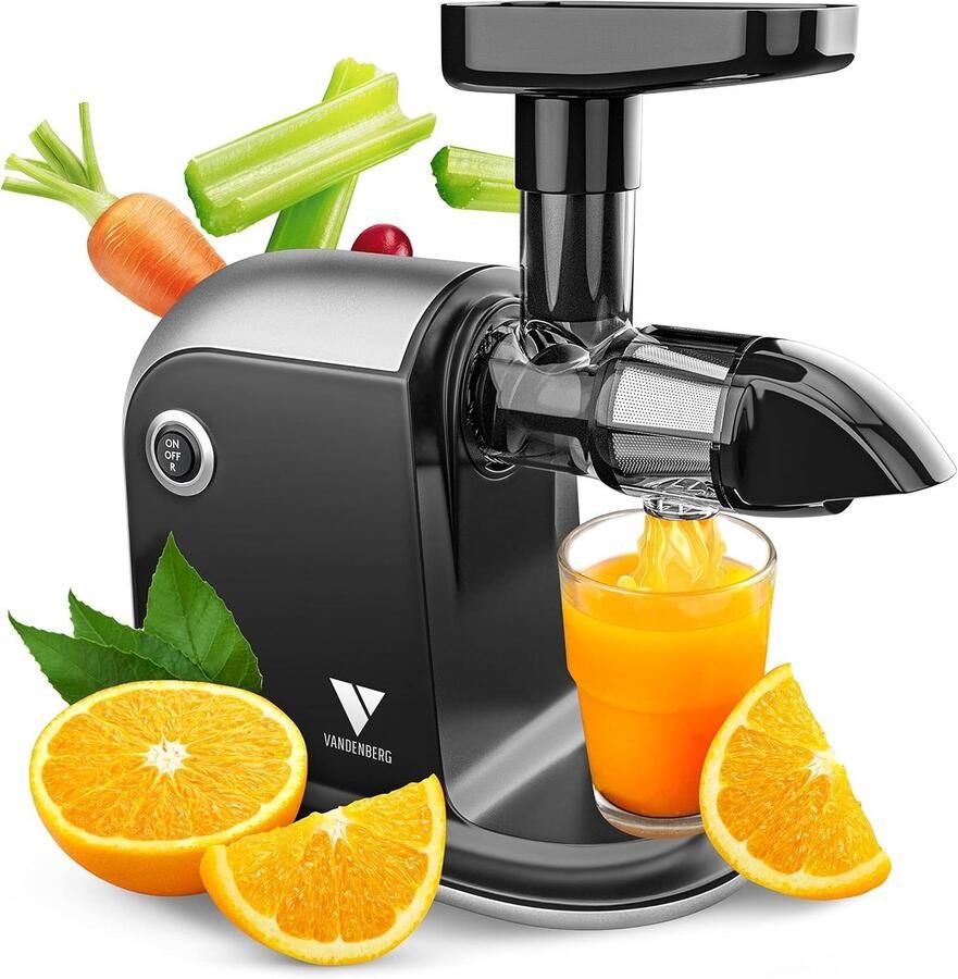 Lexium Store Citruspers elektrisch Wit 150 W Slow Juicer met Omkeerfunctie en Reinigingsborstel Voor Gezond Sap