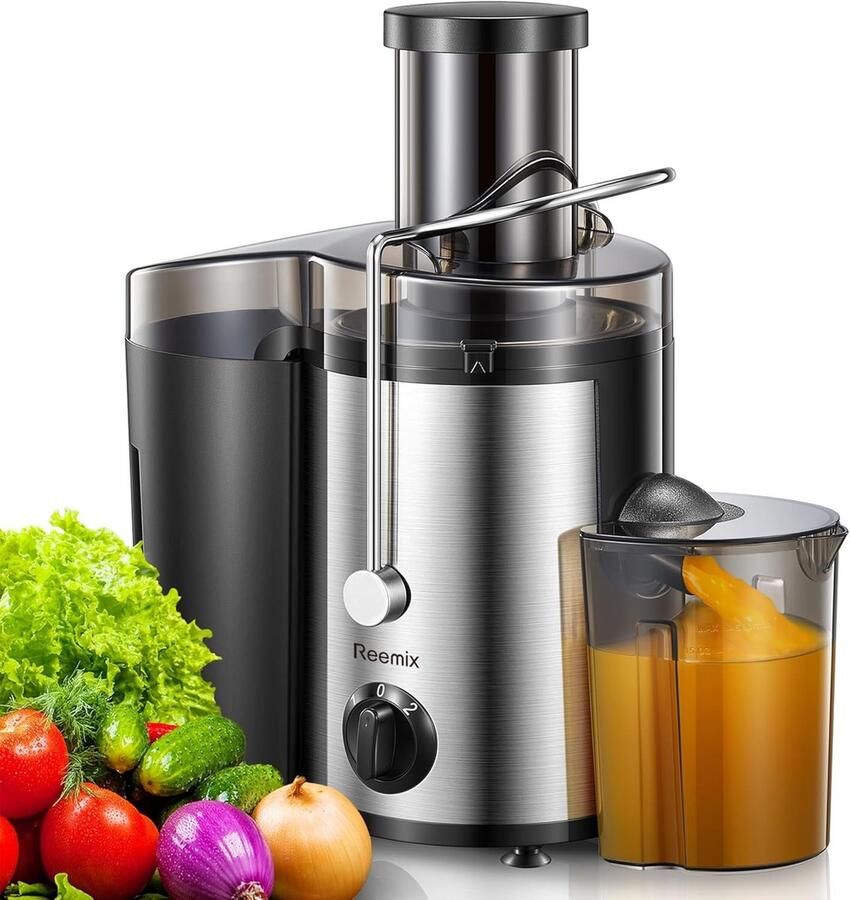 Lexium Store Citruspers elektrisch Wit 800 W Centrifugale Sapcentrifuge met 65 mm Vulschacht Voor Thuisgebruik