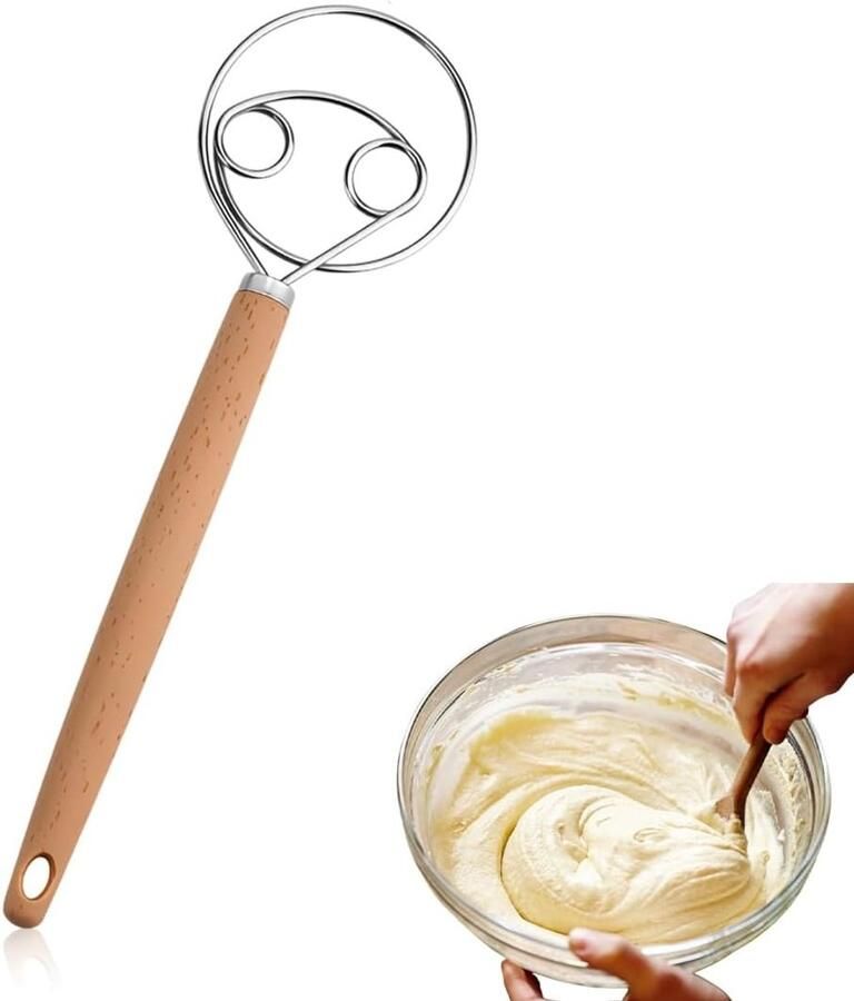 Lexium Store Deegmesje RVS en Kunststof 26 5 cm Lengte Handmixer voor Brooddeeg Keukengereedschap