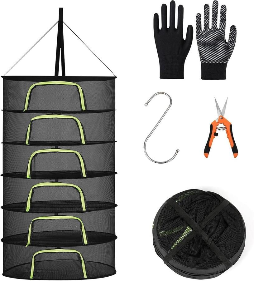 Lexium Store Droognet 6-laags 150 cm Nylon Mesh Kruidendroger Voor Planten en Voedsel