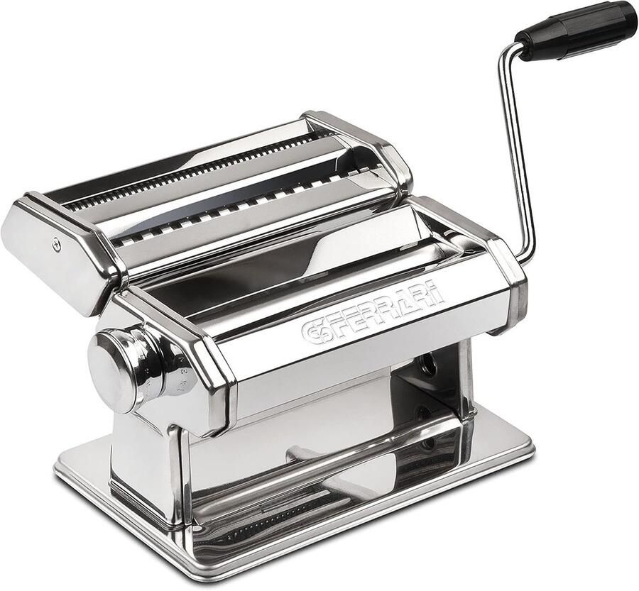 Lexium Store Elektrische pastamachine RVS 18 cm Handmatige pastamachine met 3 formaten en klembevestiging voor thuisgebruik