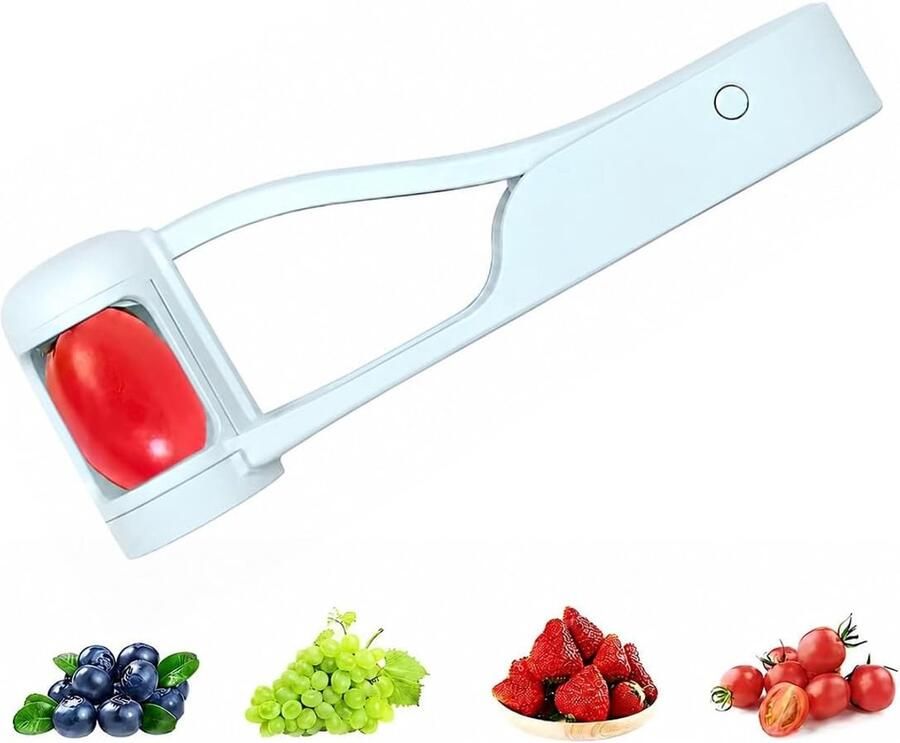 Lexium Store Fruitsnijder Lichtblauw Roestvrij Stalen Lemmet Handige Keukentool voor Peuters en Kinderen