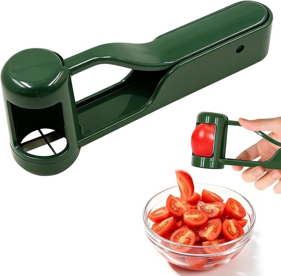 Lexium Store Fruitsnijder RVS Compact Ergonomische Handgreep Voor Druiven Tomaten en Bessen