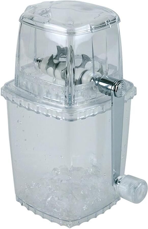 Lexium Store IJsblokjesmachine voor crushed ice Transparant 12 x 12 x 24 cm Kunststof met roestvrijstalen messen Voor thuisgebruik