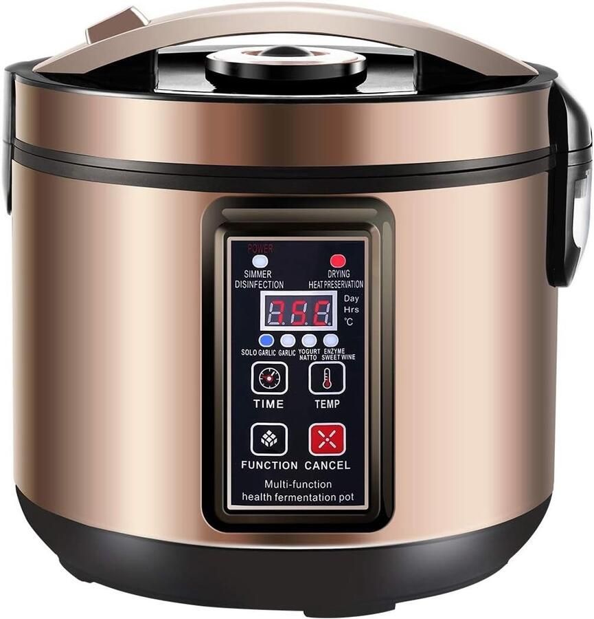 Lexium Store Kaasmaker Roestvrij Staal 6 Liter Automatische Fermenter voor Zwarte Knoflook en Kimchi Voor Zelfgemaakte Yoghurt en Natto