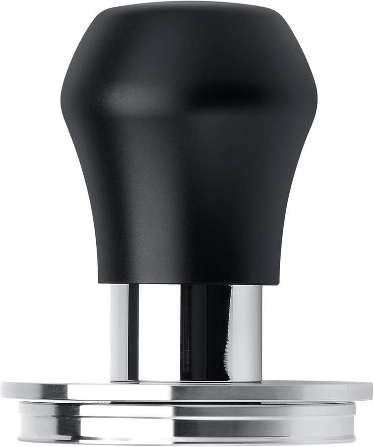 Lexium Store Koffie verdeler Zwart 58 5 mm Roestvrijstalen veerbelaste stamper met zelfnivellerende basis Voor espressomachines