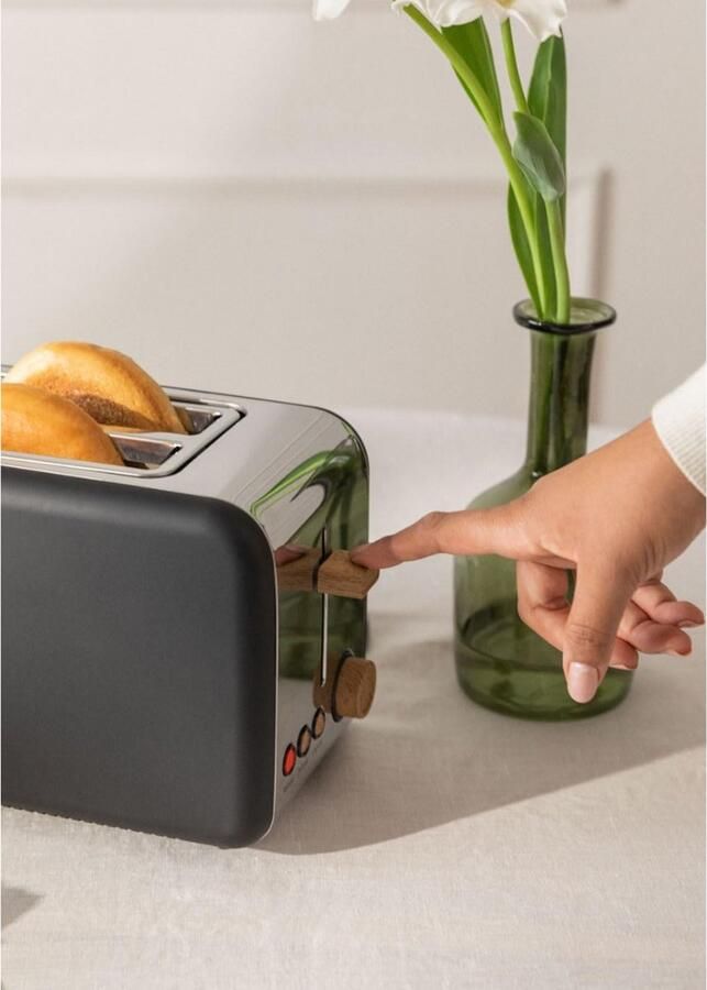 Lexium Store Lexium Broodrooster met tostiklemmen Broodroosters Toaster Berde sleuven Meedere standen en instelbare warmteniveaus - Foto 9
