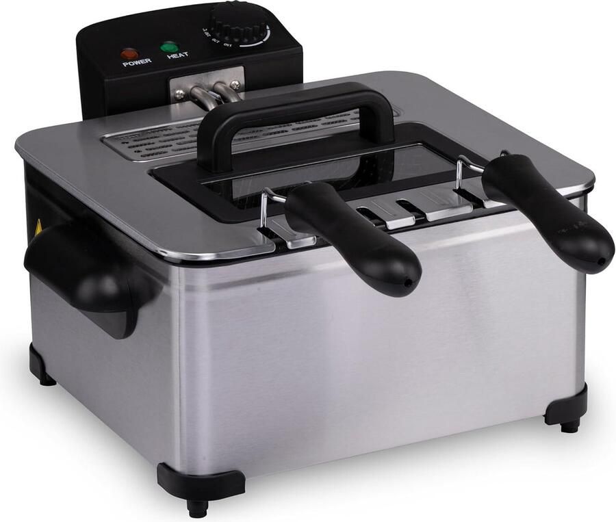 Lexium Store Lexium Dubbele frituurpan Dubbele friteuse Dubbele frietpan Grote frituurpan - Foto 2