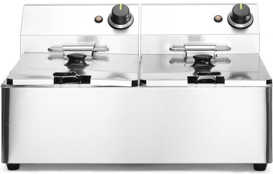 Lexium Store Lexium Dubbele frituurpan Dubbele friteuse Dubbele frietpan Grote frituurpan - Foto 6