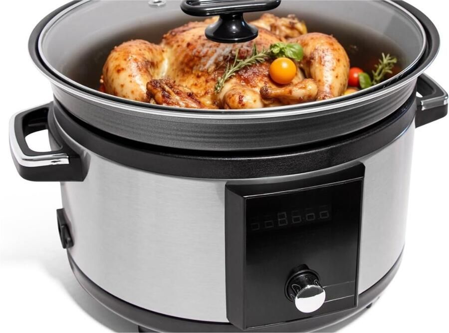 Lexium Store Lexium Slowcooker met Timer Programmeerbare slowcooker Elektrische slowcooker Digitale slowcooker Binnenpan Eten