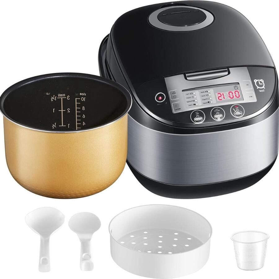 Lexium Store Lexium Slowcooker met Timer Programmeerbare slowcooker Elektrische slowcooker Digitale slowcooker Binnenpan Eten