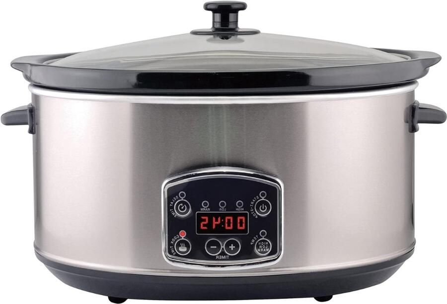 Lexium Store Lexium Slowcooker met Timer Programmeerbare slowcooker Elektrische slowcooker Digitale slowcooker Binnenpan Eten